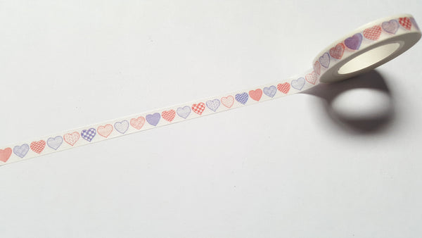 patchwork hearts washi tape