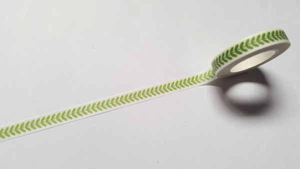 10m washi tape - 8mm - olive branch 
