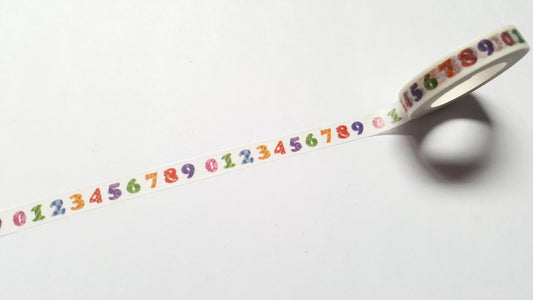 numbers washi tape