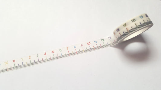 10m washi tape - 15mm - tape measure