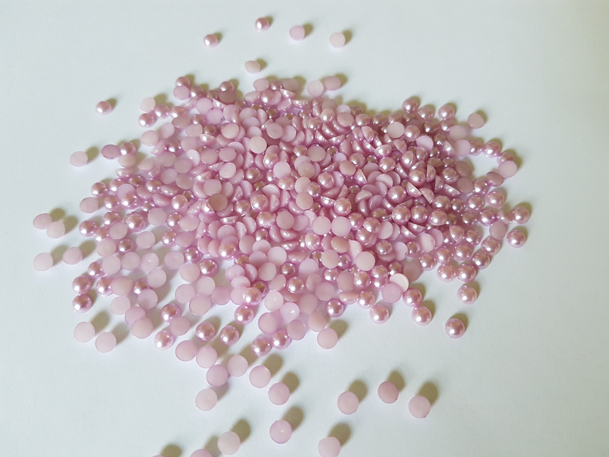 acrylic pearl cabochons - purple