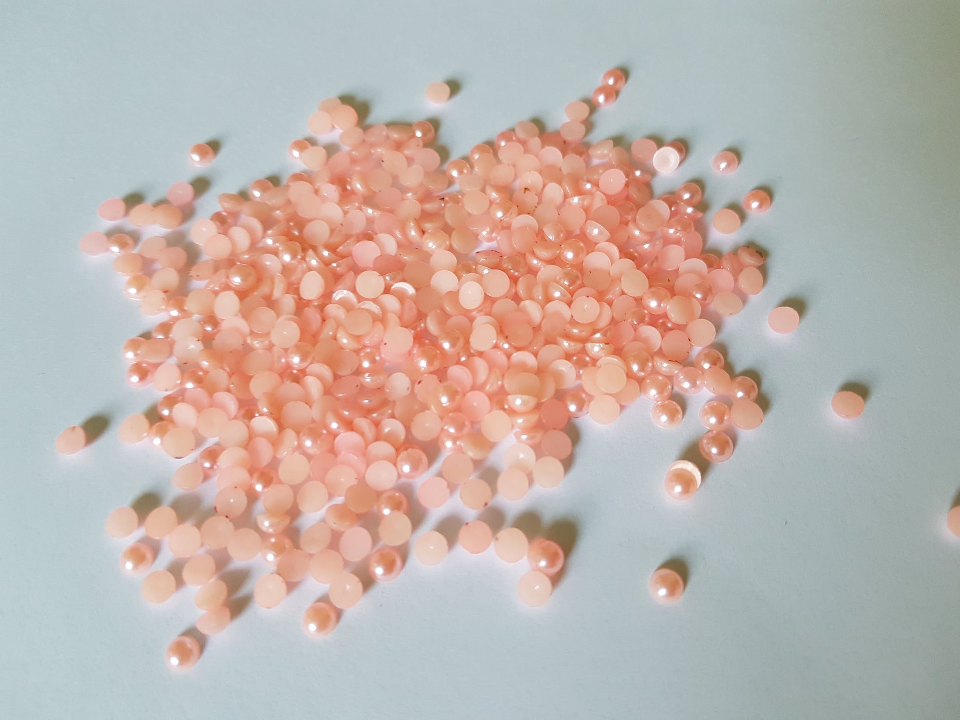 acrylic pearl cabochons - pink