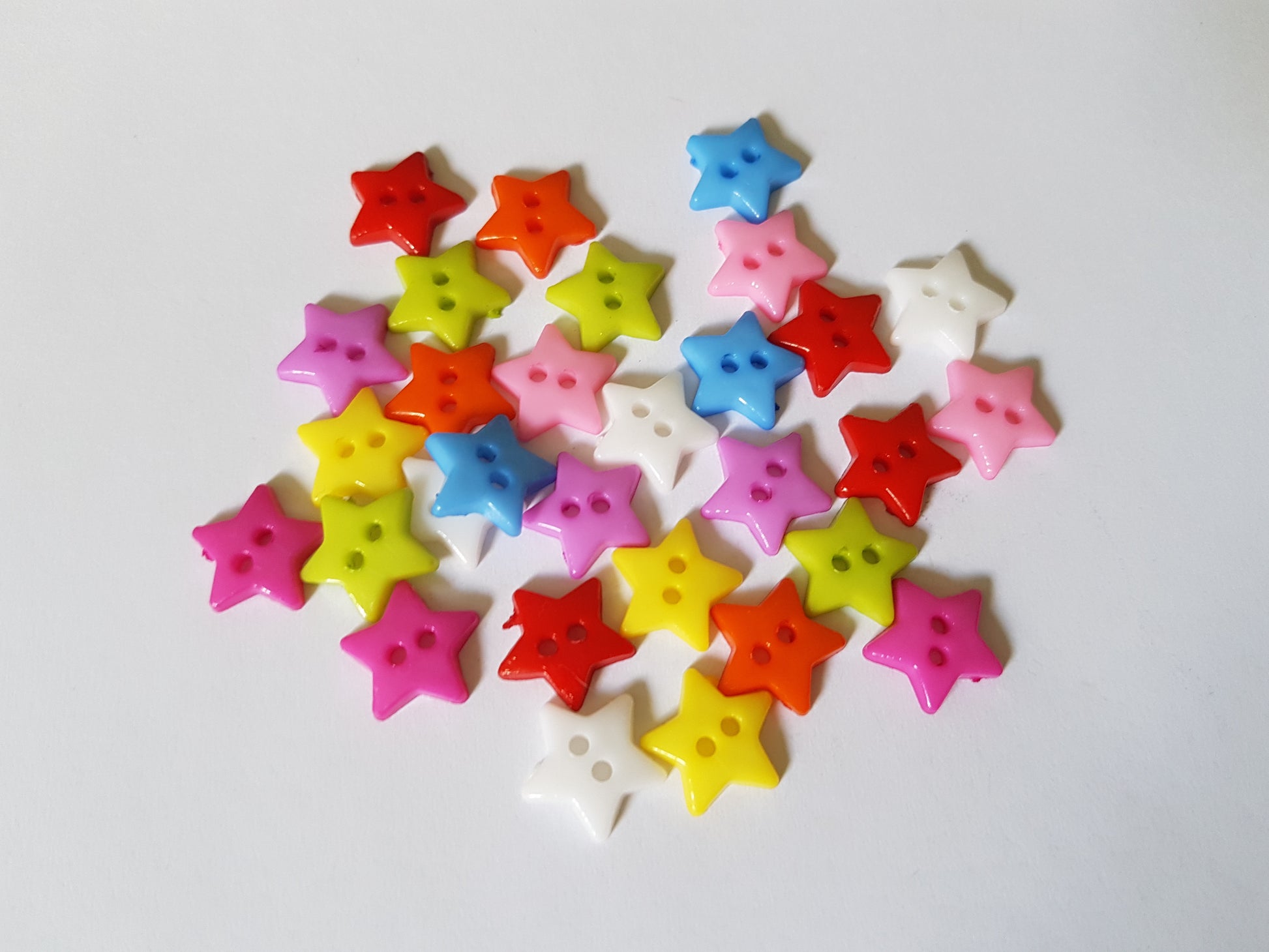 12mm acrylic star buttons