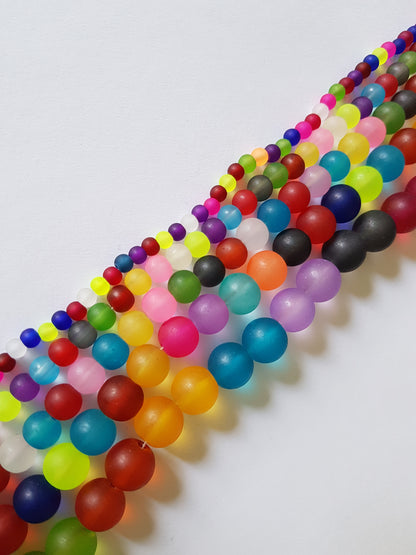 frosted glass beads