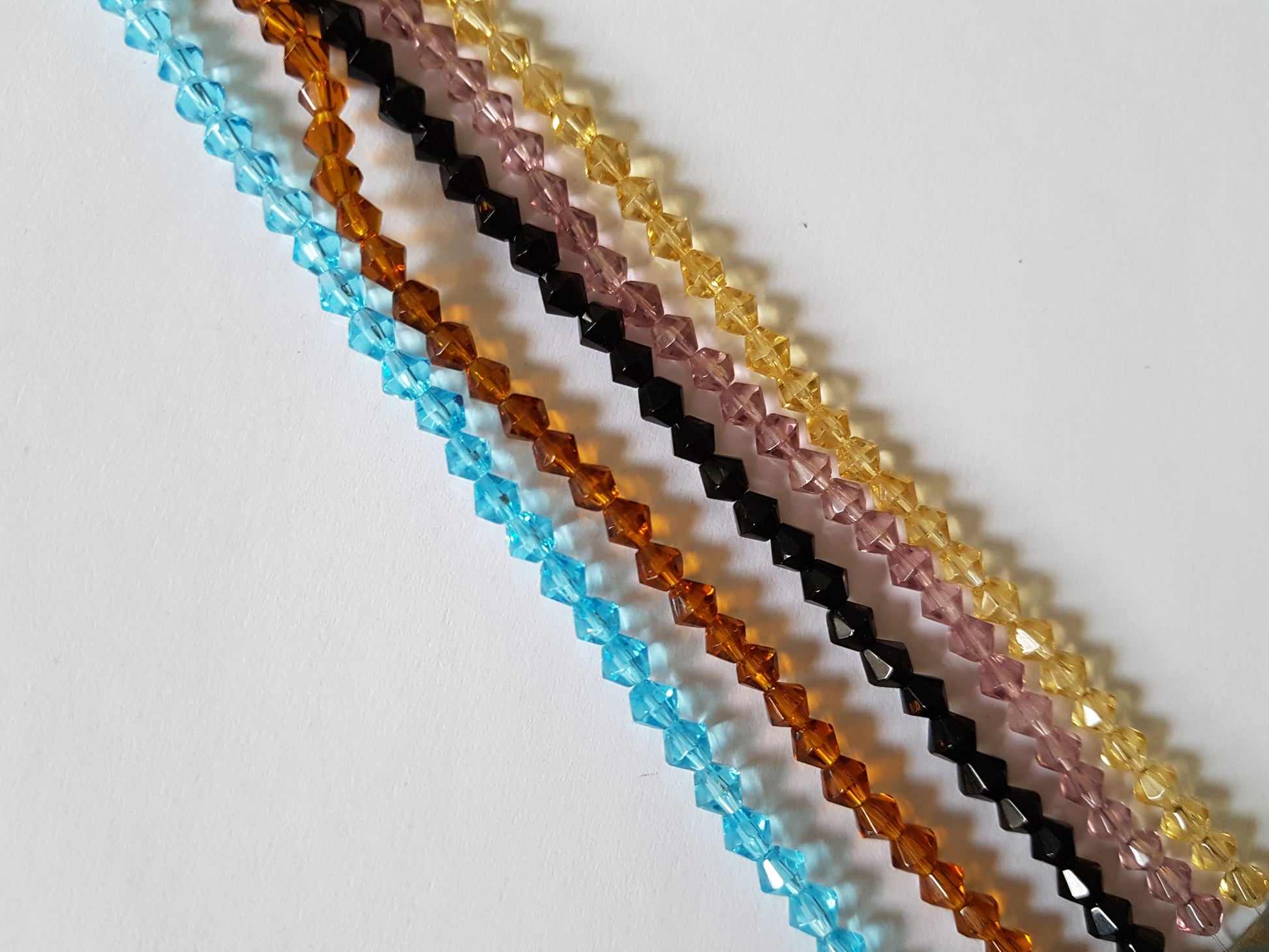 4mm glass bicone beads