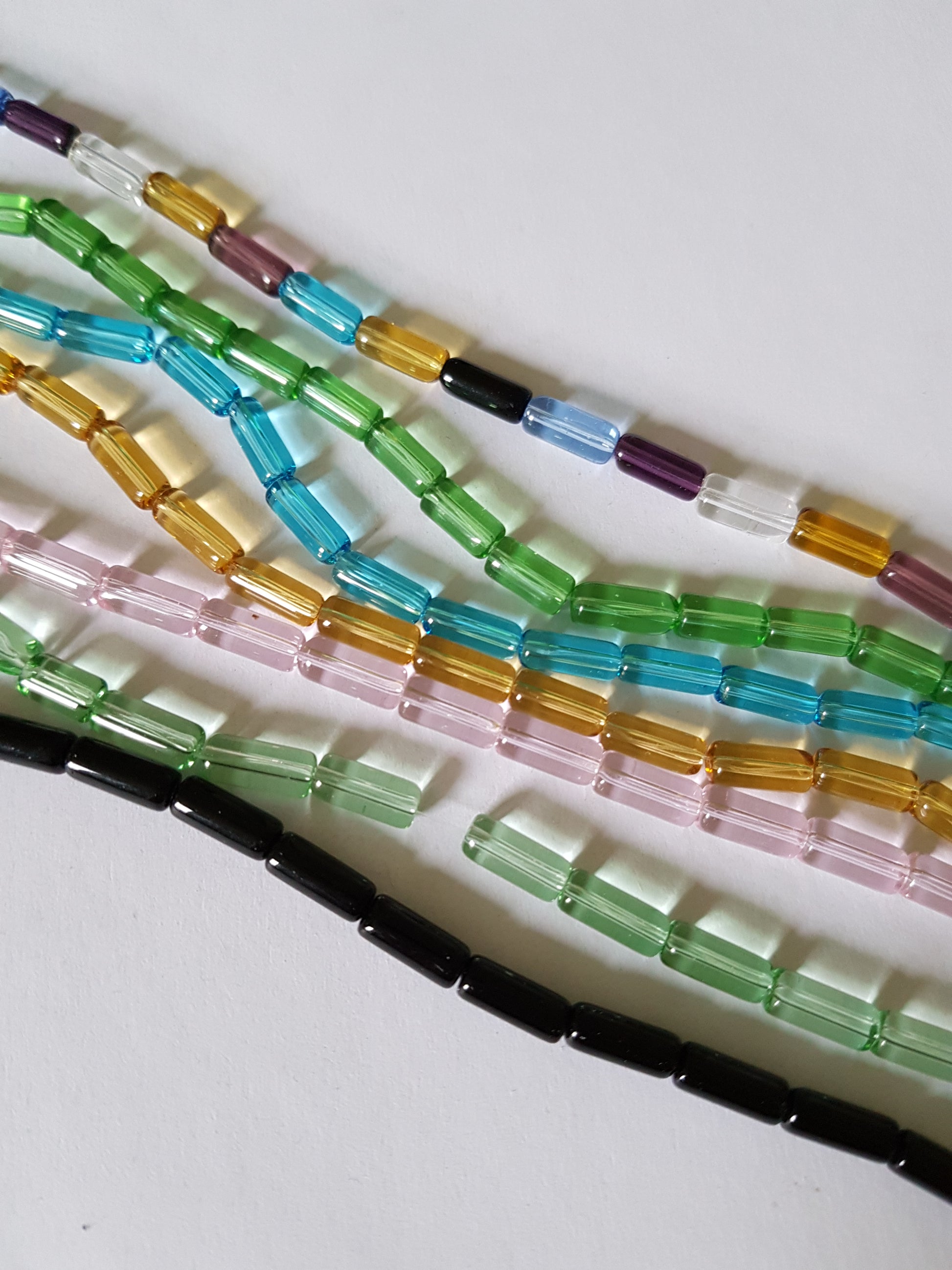 10mm glass tube beads