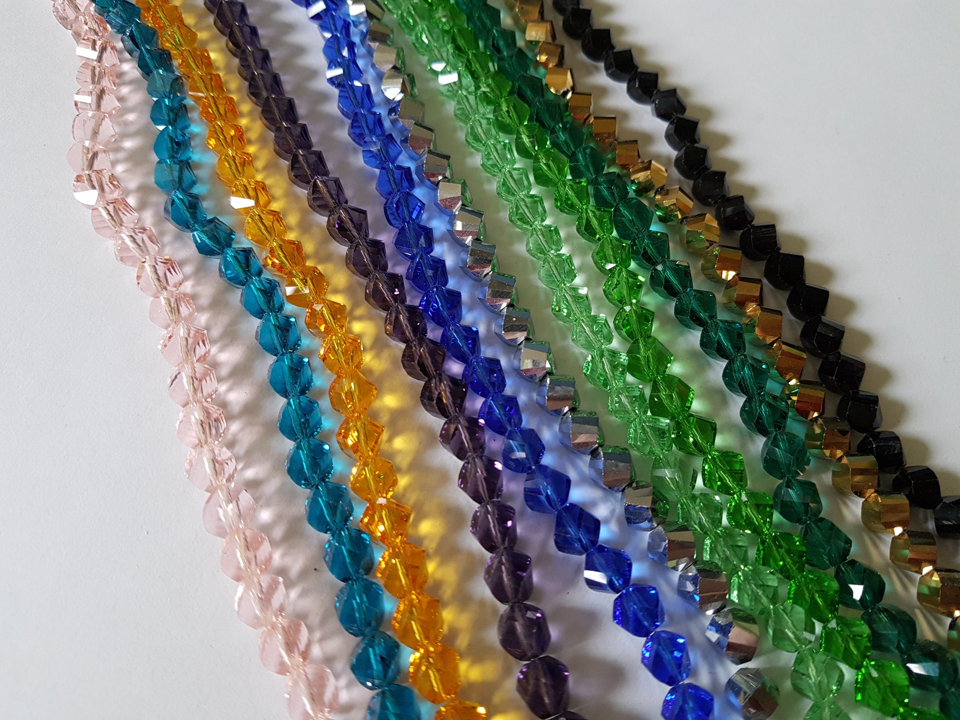 8mm glass helix beads