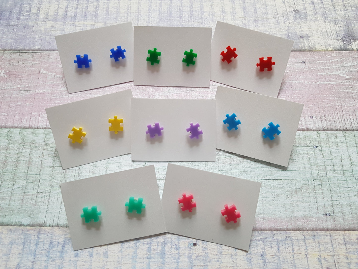 jigsaw stud earrings