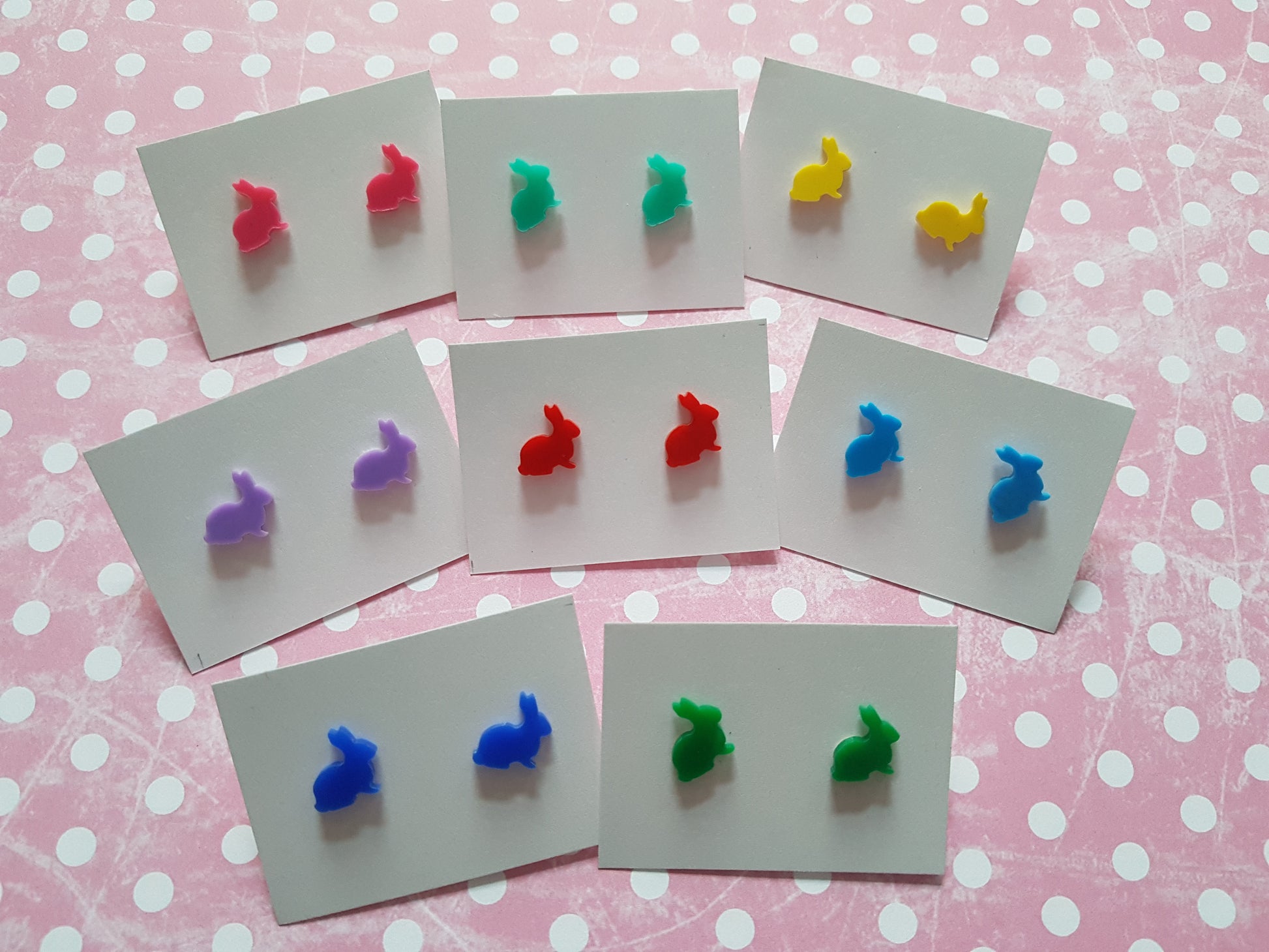 rabbit stud earrings