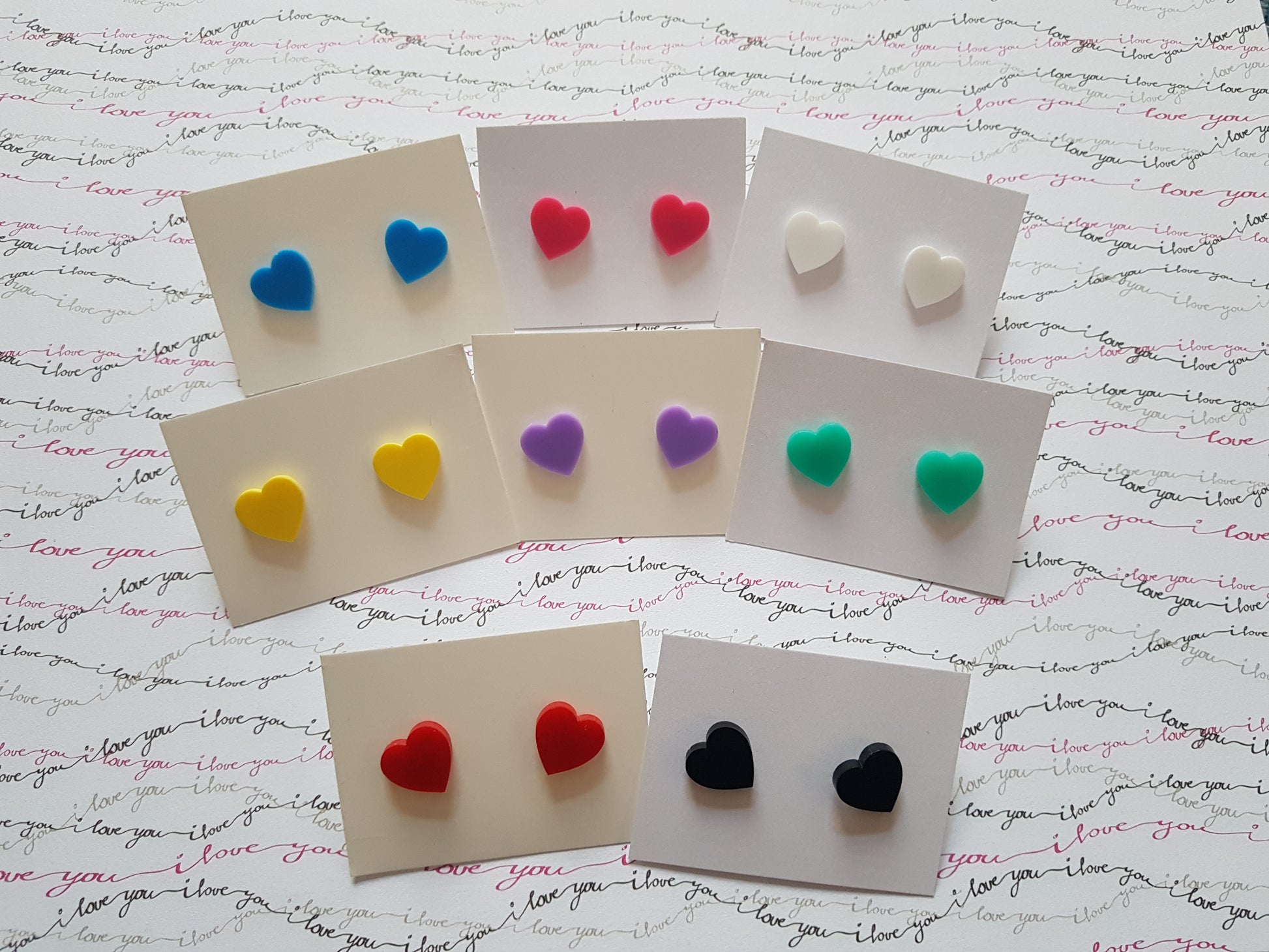 heart stud earrings