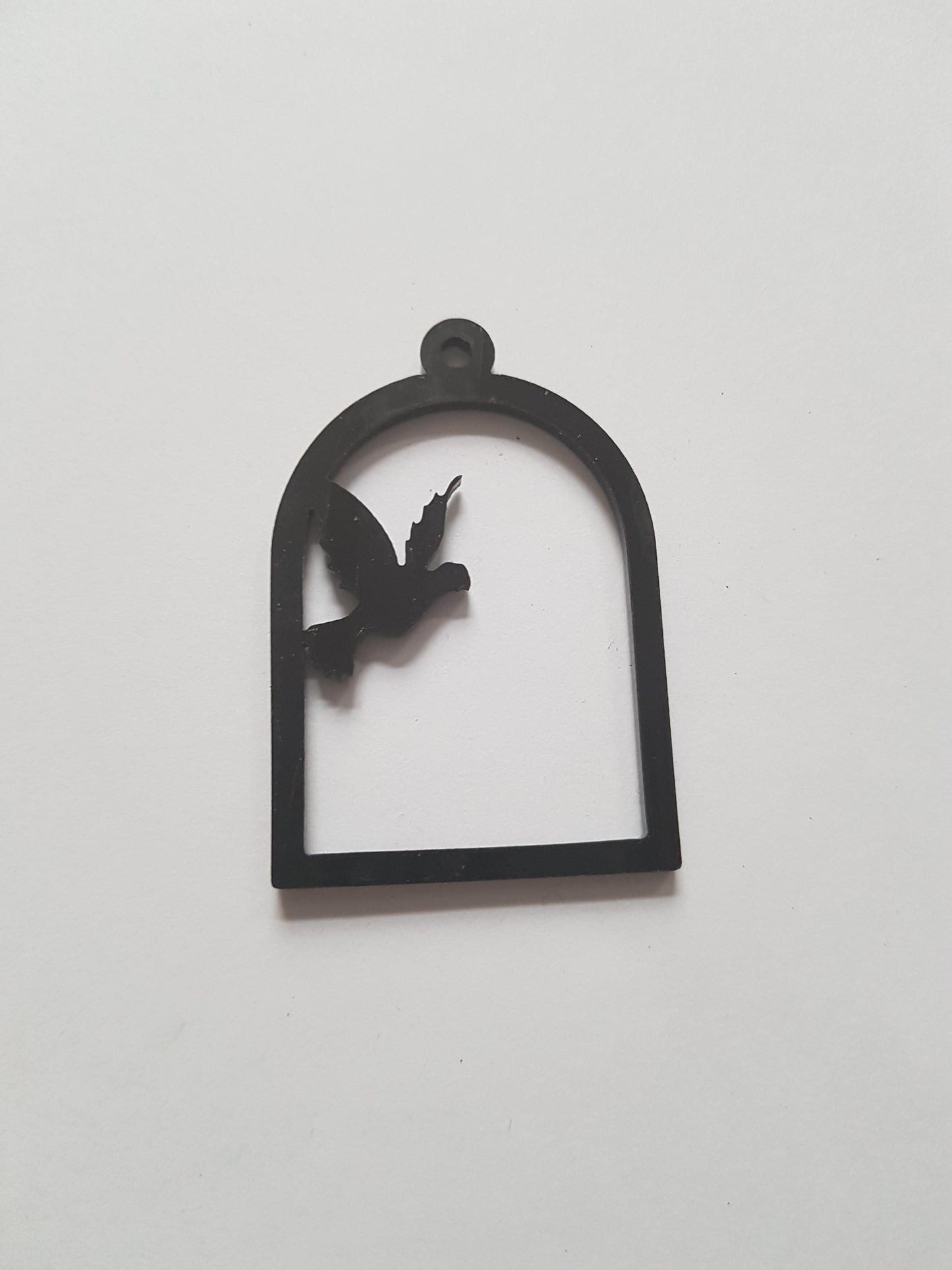 1 x Acrylic Open Bezel Pendant - Resin Crafts - 50mm - Rabbit