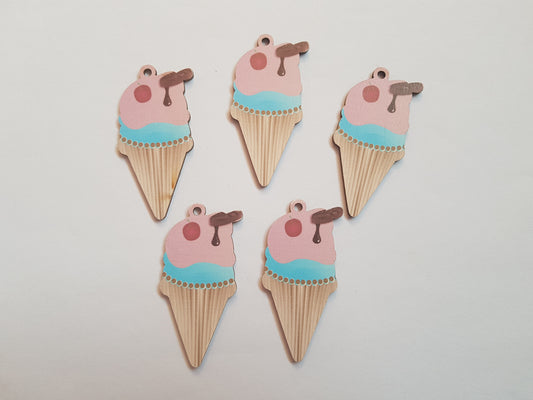 printed wooden ice cream shapes