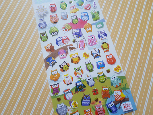 owl sticker sheet