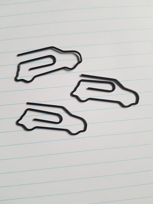 black car paper clips