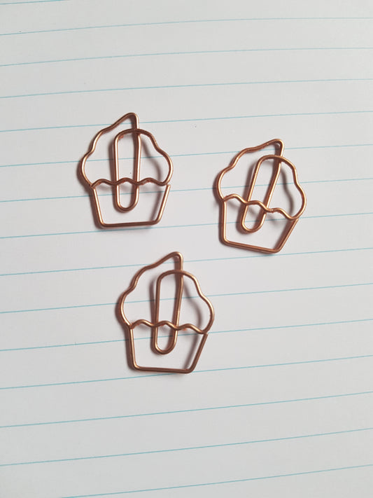 bronze cupcake paper clips