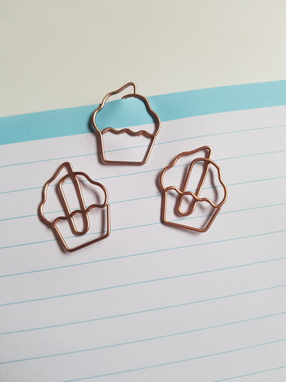 bronze cupcake paper clips