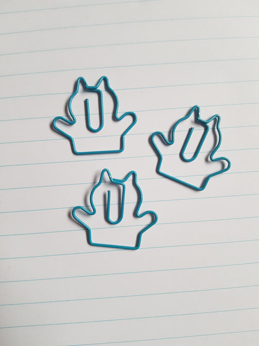 blue cat paper clips