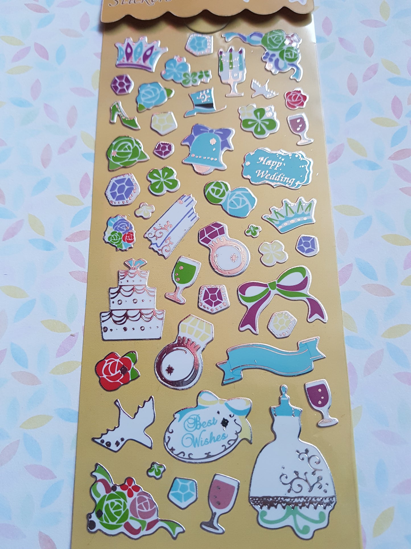 wedding stickers sheet