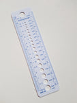 1 x Plastic Knitting Needle Size Gauge Ruler - Inches/CM