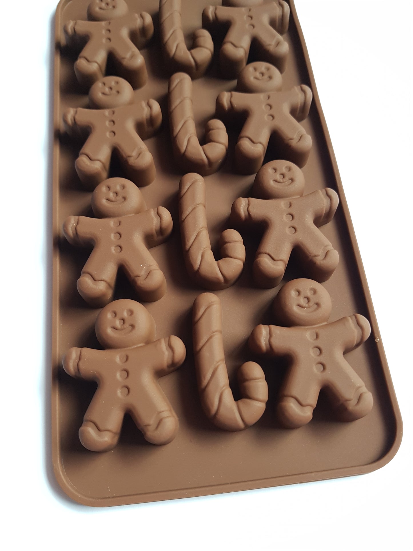 1 x Silicone Craft Mould - 21.5cm - Gingerbread Men & Candycanes