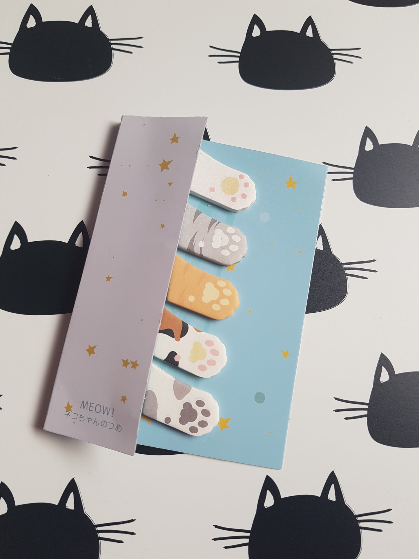 cat paws sticky memo tabs