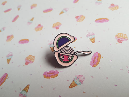 enamel pin badge - bubblegum roll 