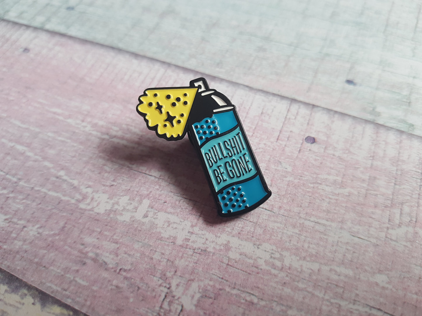 enamel pin badge - bullshit be gone