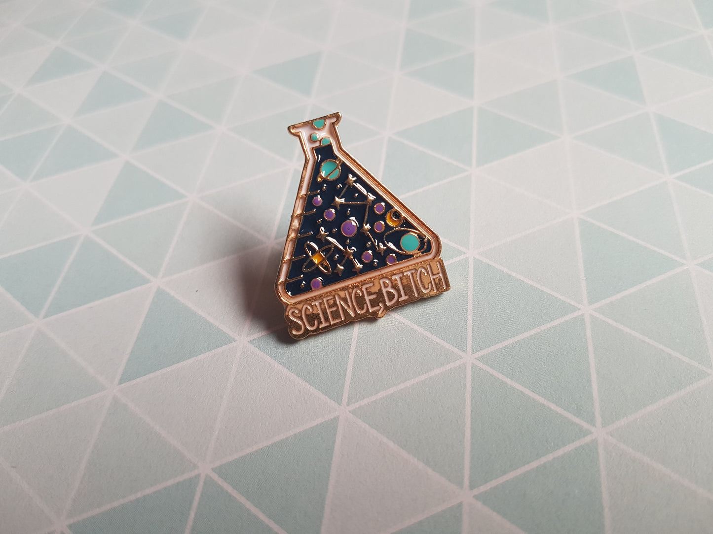 enamel pin badge - "science, bitch"