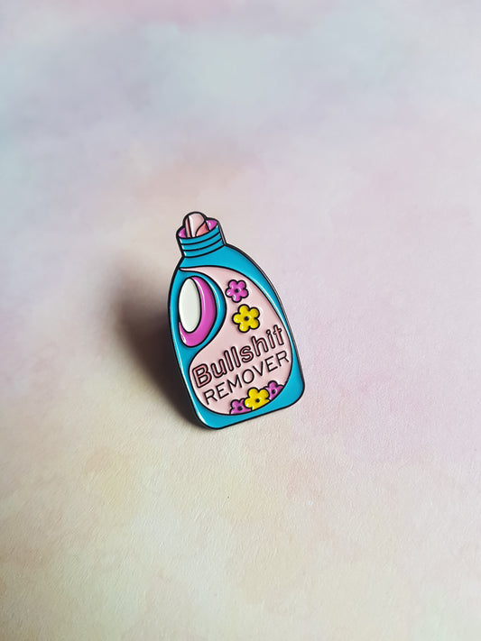 enamel pin badge - bullshit remover 