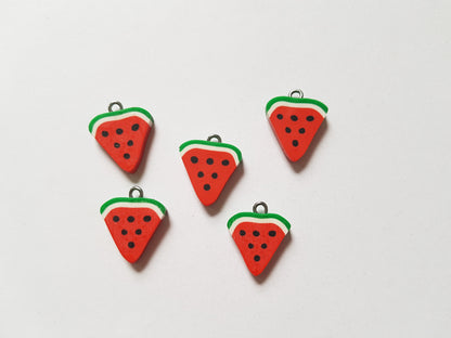 21mm polymer clay watermelon pendants