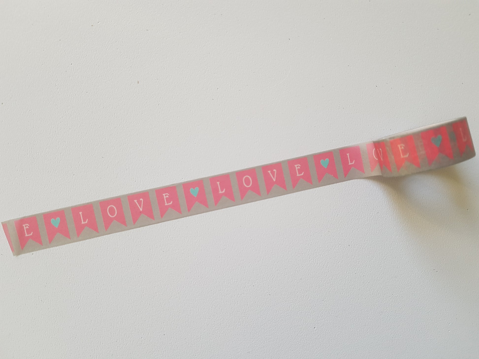 5m washi tape - 15mm - love banner 