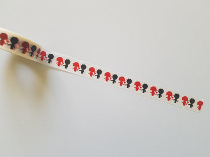 10m washi tape - 15mm - valentines - couple in love