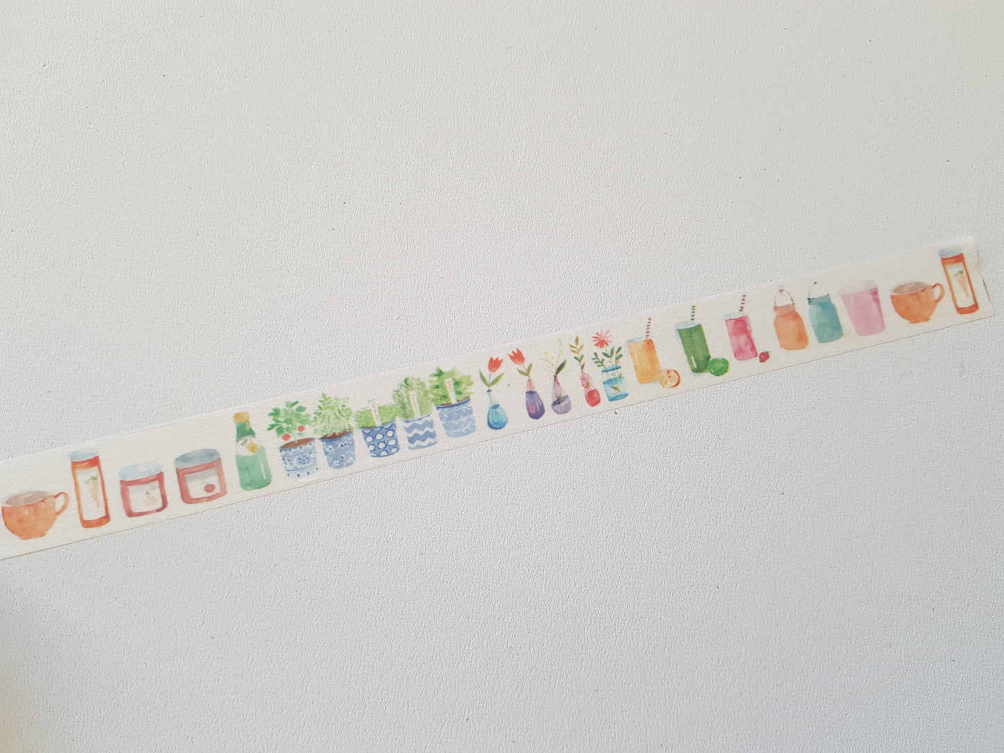 10m washi tape - 15mm - drinks & plants