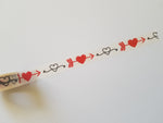10m washi tape - 15mm - valentines hearts 