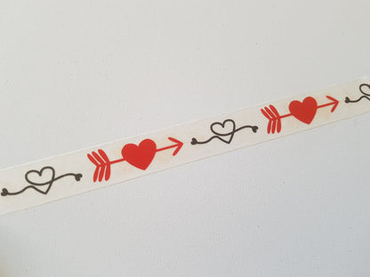 10m washi tape - 15mm - valentines hearts 