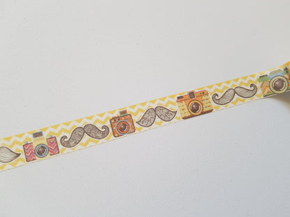 10m washi tape - 15mm - hipster gentleman