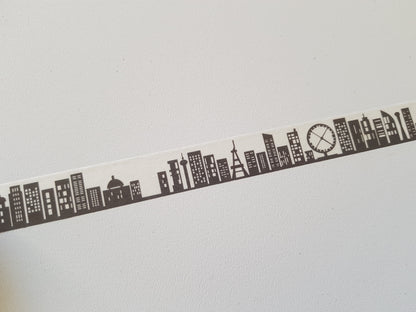 10m washi tape - 15mm - city skyline 