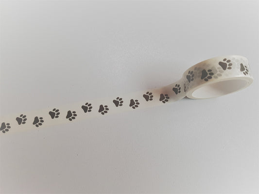 5m washi tape - 15mm - pawprints 