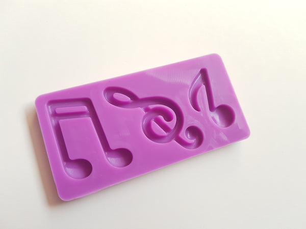 silicone craft mould - musical notes