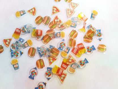 fast food transparent PVC stickers