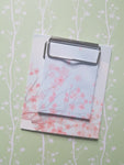 mini clipboard notepad - cherry blossom
