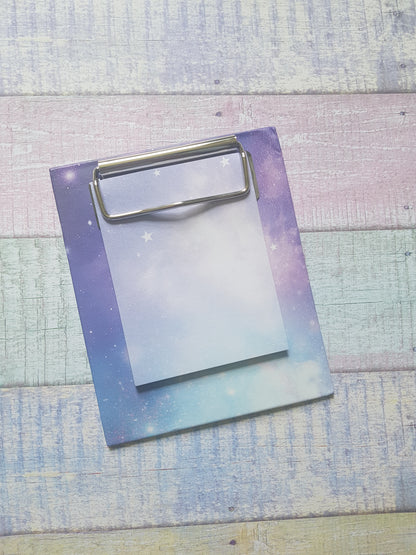 mini clipboard memo pad - galaxy 