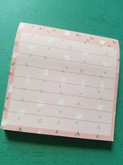 rabbits & carrots notepad