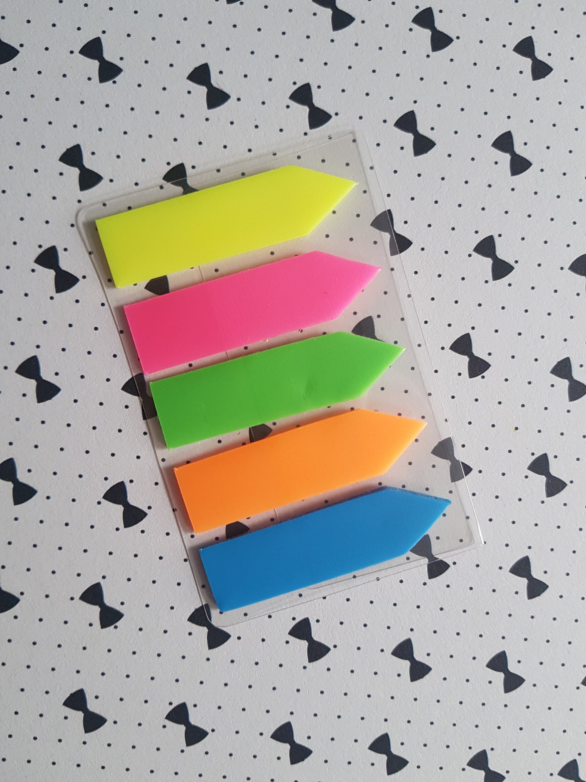 neon sticky page markers set