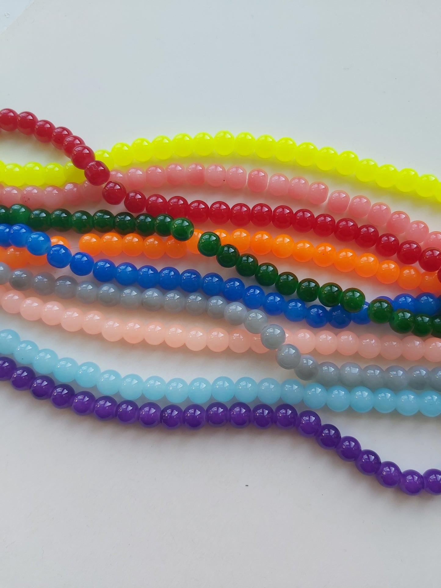 8mm imitation jade glass beads