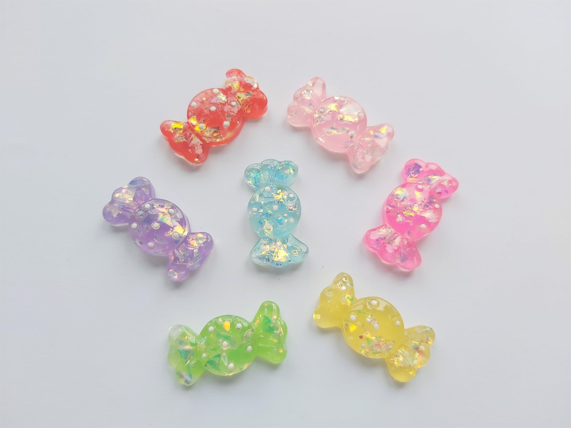 30.5mm sparkle flatback resin sweet cabochons