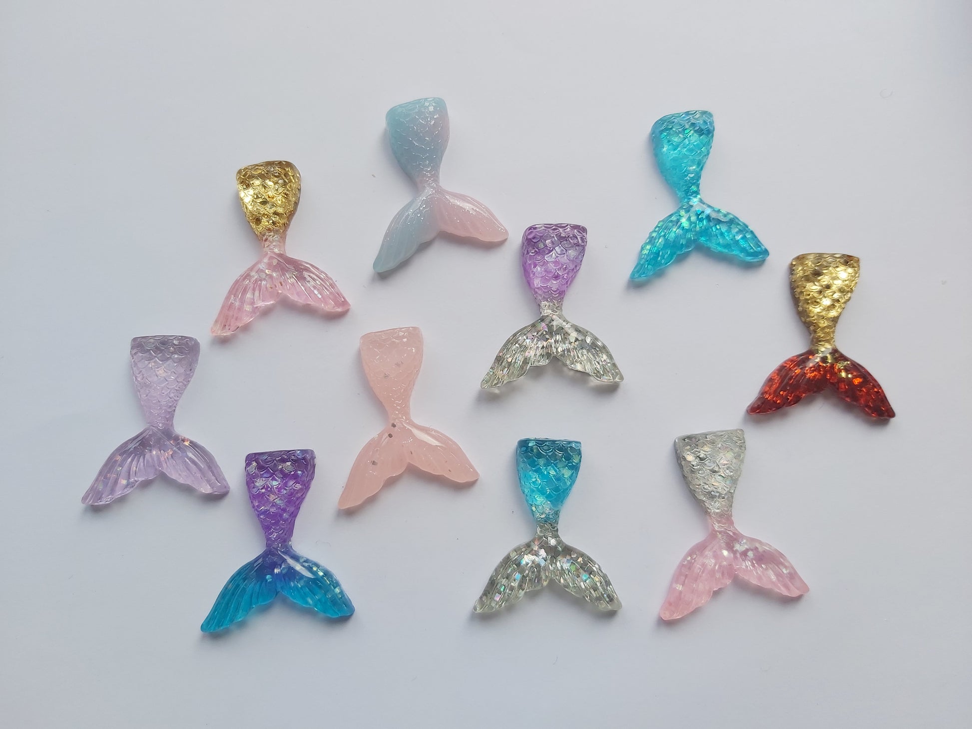 33mm resin mermaid tail cabochons