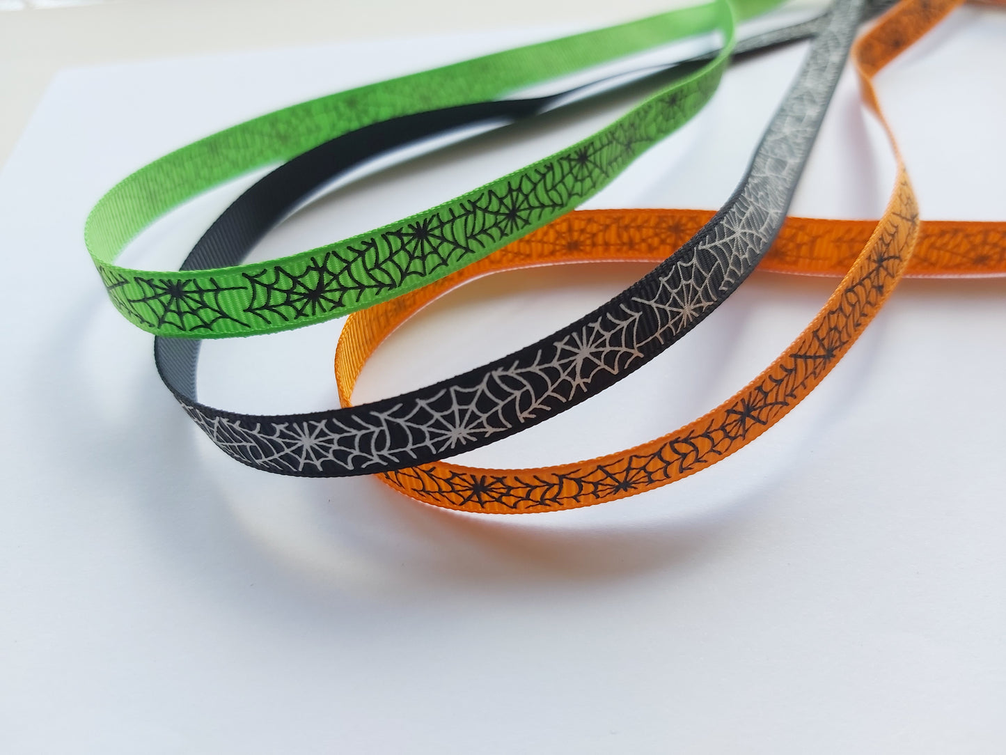 3m printed grosgrain ribbon - 9mm - spiderweb