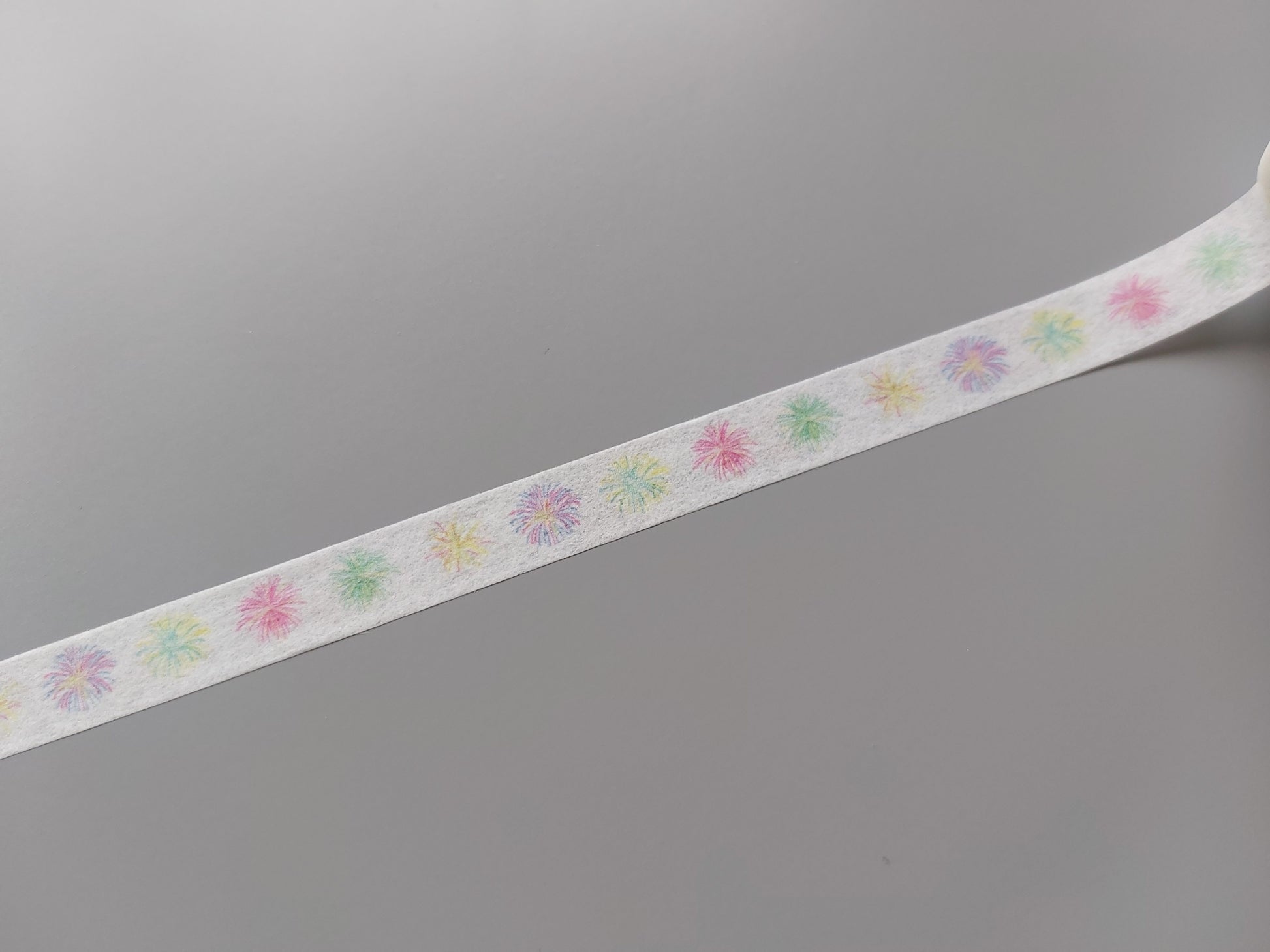 5m washi tape - 7.5mm - fireworks