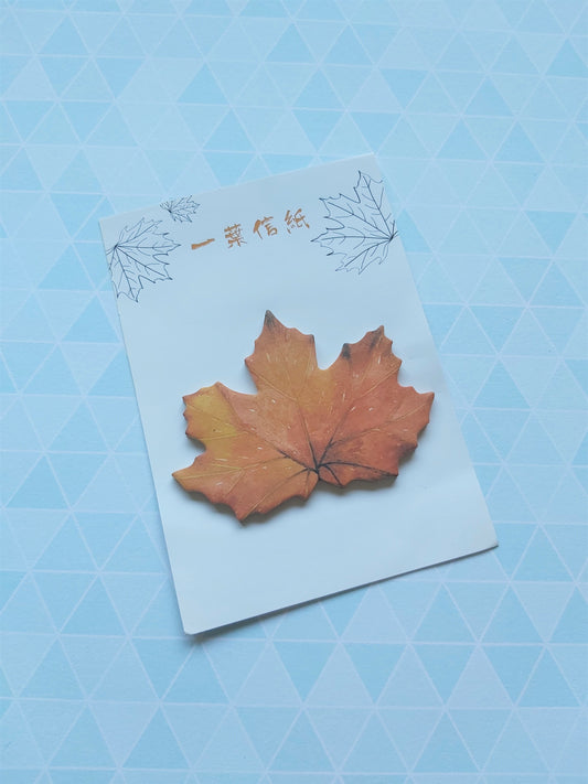 Maple Leaf Sticky Notes Memo Pad